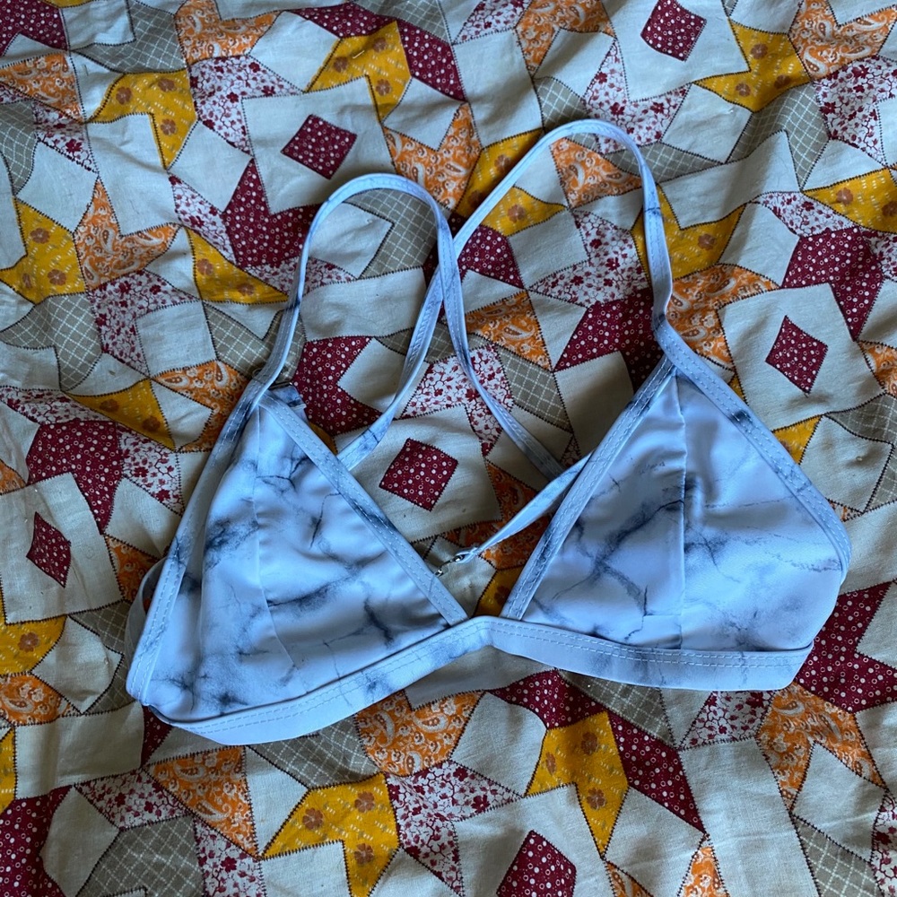 marble bikini top